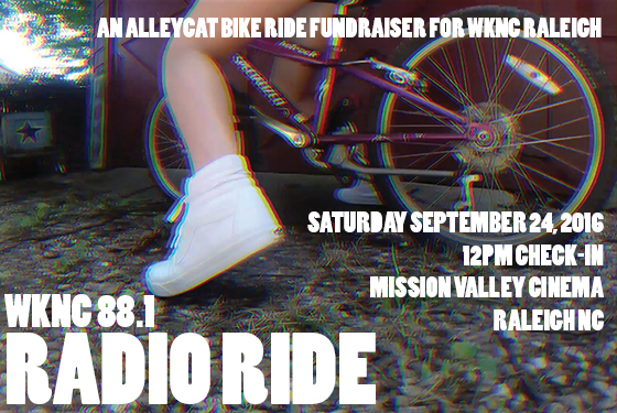 WKNC Radio Ride Saturday, Sept. 26 at Mission Valley Cinema