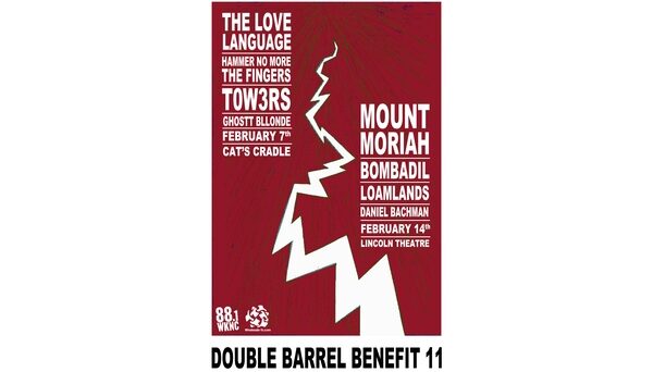 Double Barrel Benefit 11 poster designed by Karl Kuehn