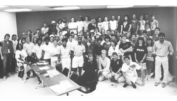 WKNC staff. Photo from 1988 Agromeck.