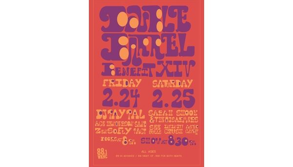 Double Barrel Benefit 14 poster designed by Ashley Darrisaw