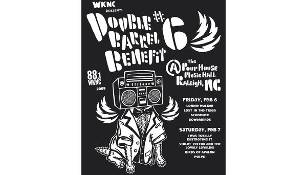 Double Barrel Benefit 6 poster designed by Rich Gurnsey
