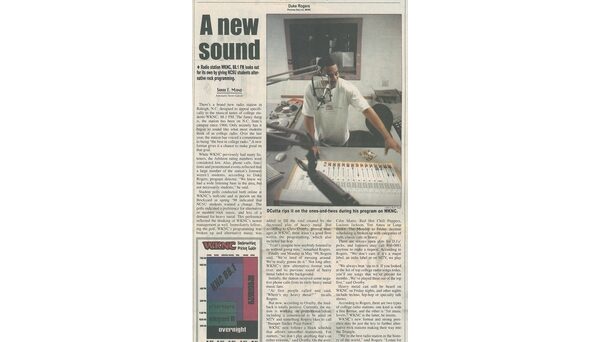 WKNC switched to an alternative rock format during daytime hours in summer 1999. Article published in Aug. 25, 1999 Technician.