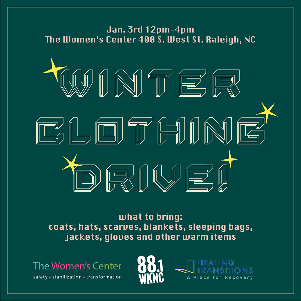 Winter Clothing Drive on Jan. 3 from noon to 4 p.m.
