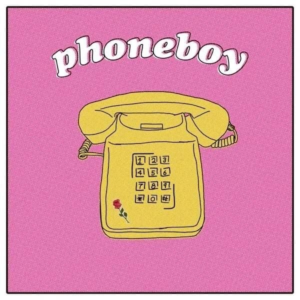 yellow phone with pink background