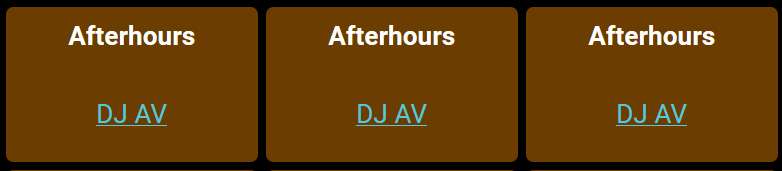 A picture of the WKNC schedule, with a row of three blocks of "Afterhours" DJ'd by DJ AV.