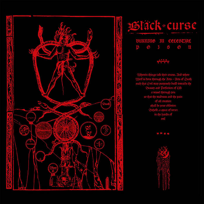 Cover for "Burning in Celestial Poison" by Black Curse