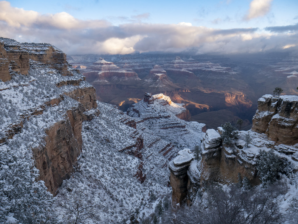 Snow covered canyon