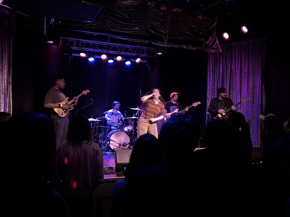 The band Petrov performing on stage at Double Barrel Benefit