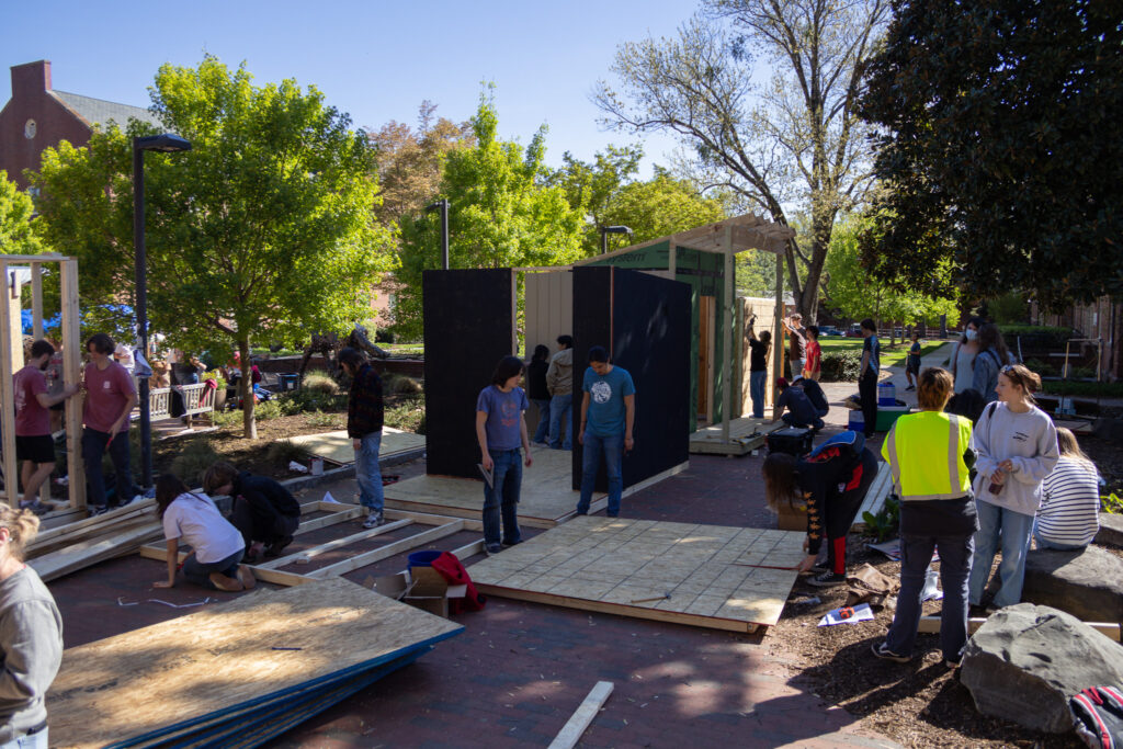 The WKNC 88.1 Shack during construction