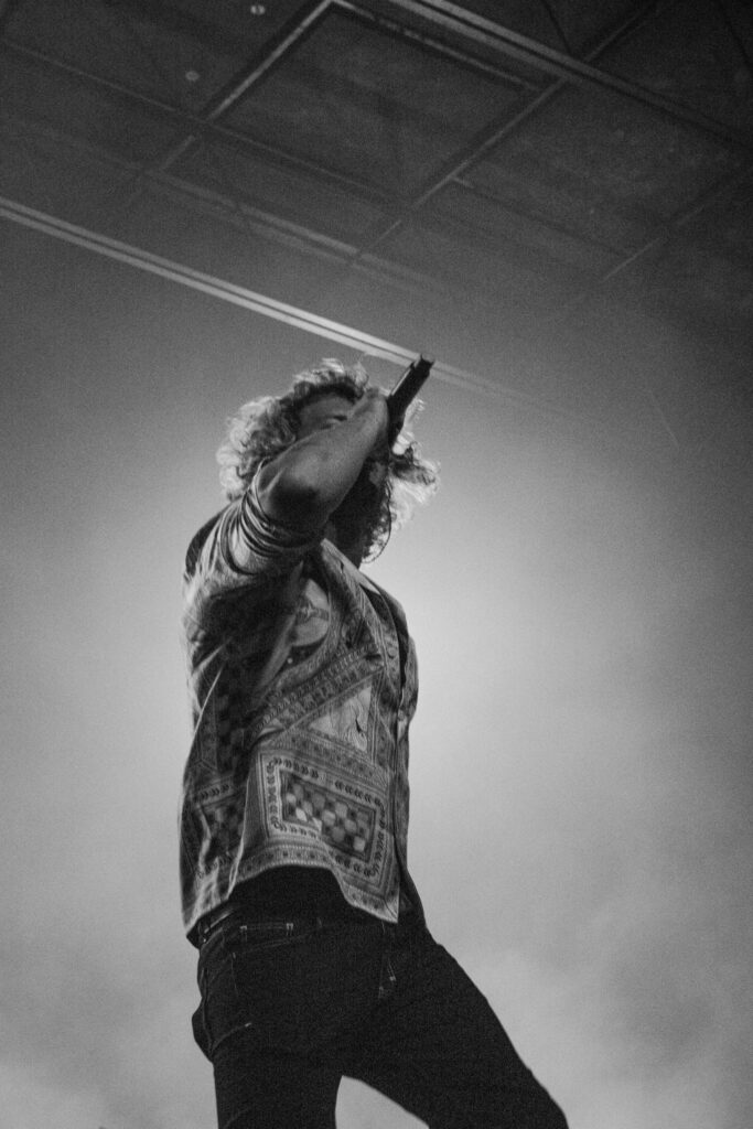 A black and white image of Yung Gravy.