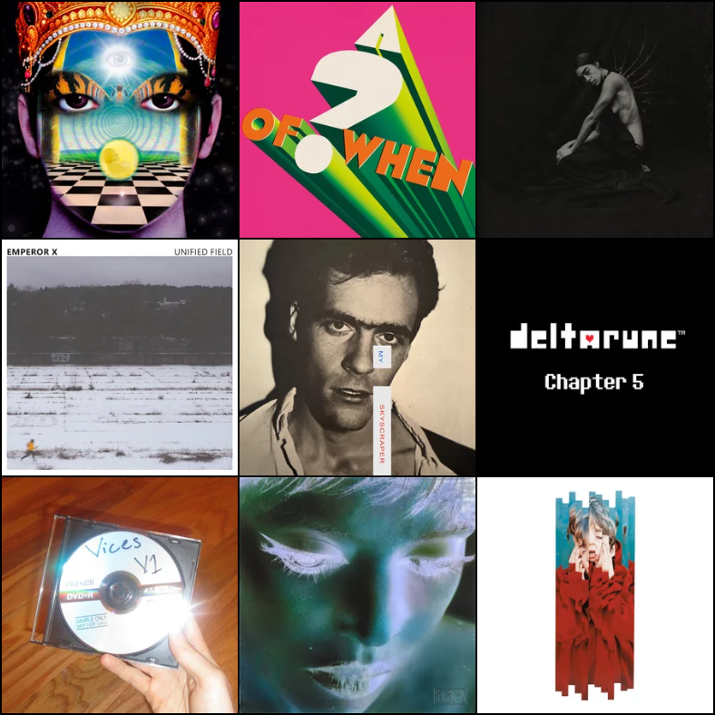 An amalgamation of the albums of all 9 songs selected for this blog post. It is formatted in a 3x3 grid.